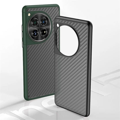 For OnePlus 12 5G Case Twill Stripe PC + TPU Protective Phone Cover