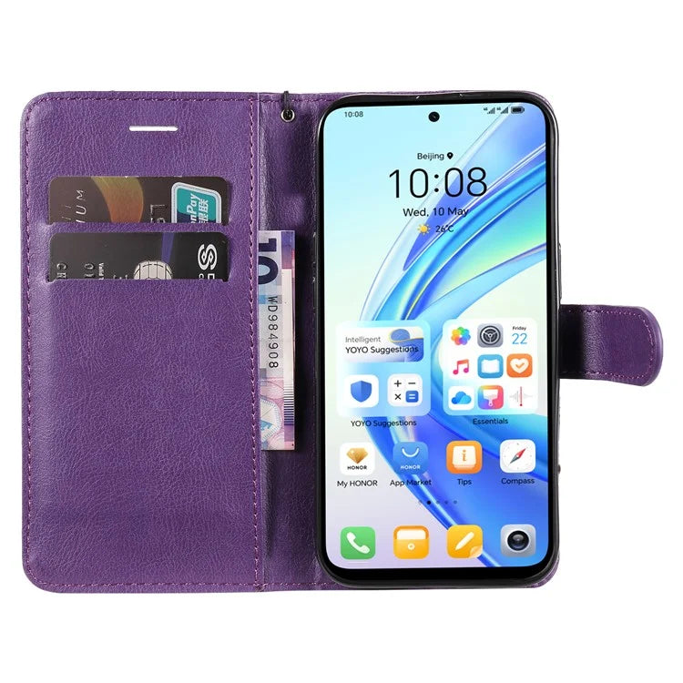 KT Leather Series-2 for Honor X7b 4G Leather Phone Case Solid Color Shockproof Cover