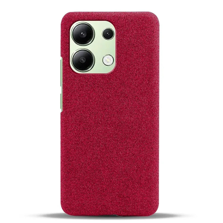 For Xiaomi Redmi Note 13 4G Phone Case Hard PC+Cloth Anti-slip Cover