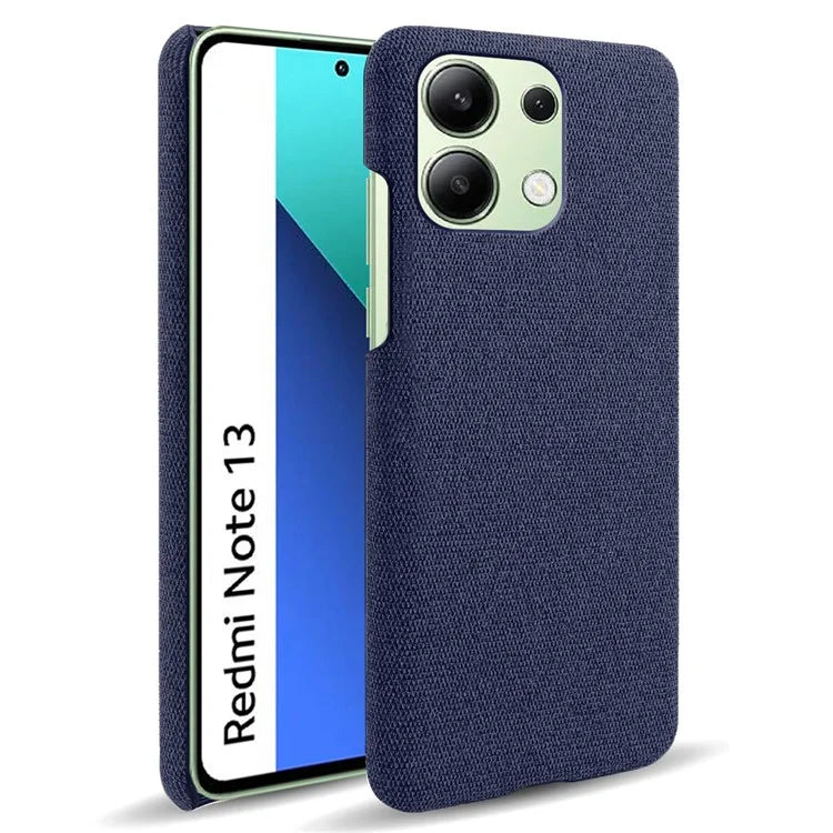For Xiaomi Redmi Note 13 4G Phone Case Hard PC+Cloth Anti-slip Cover