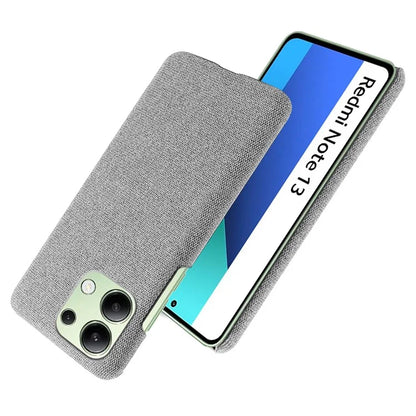 For Xiaomi Redmi Note 13 4G Phone Case Hard PC+Cloth Anti-slip Cover
