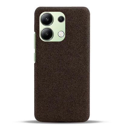 For Xiaomi Redmi Note 13 4G Phone Case Hard PC+Cloth Anti-slip Cover
