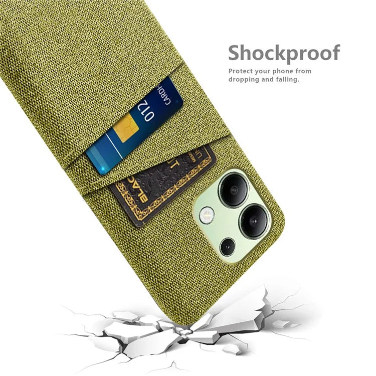 For Xiaomi Redmi Note 13 4G Phone Case Hard Protective Cover with Dual Card Holder