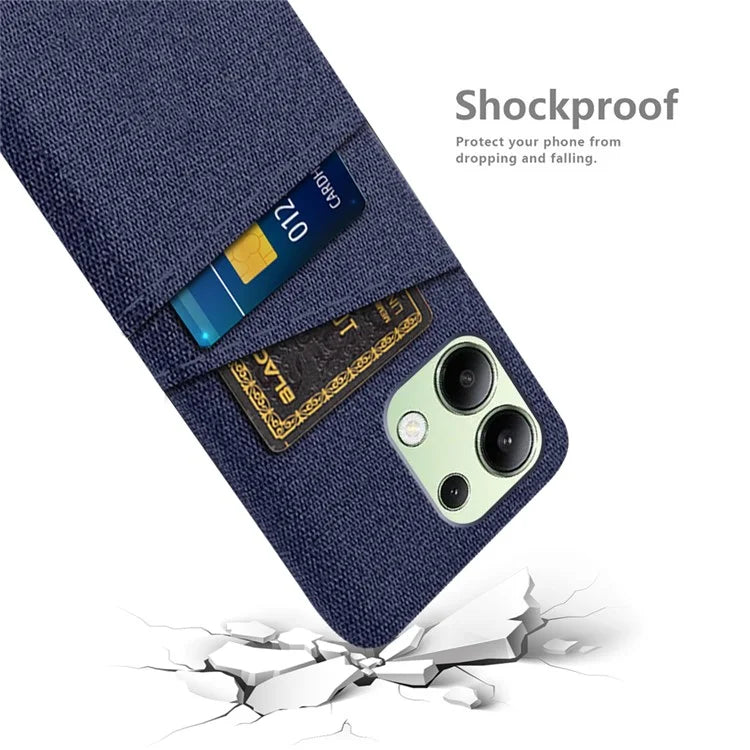 For Xiaomi Redmi Note 13 4G Phone Case Hard Protective Cover with Dual Card Holder