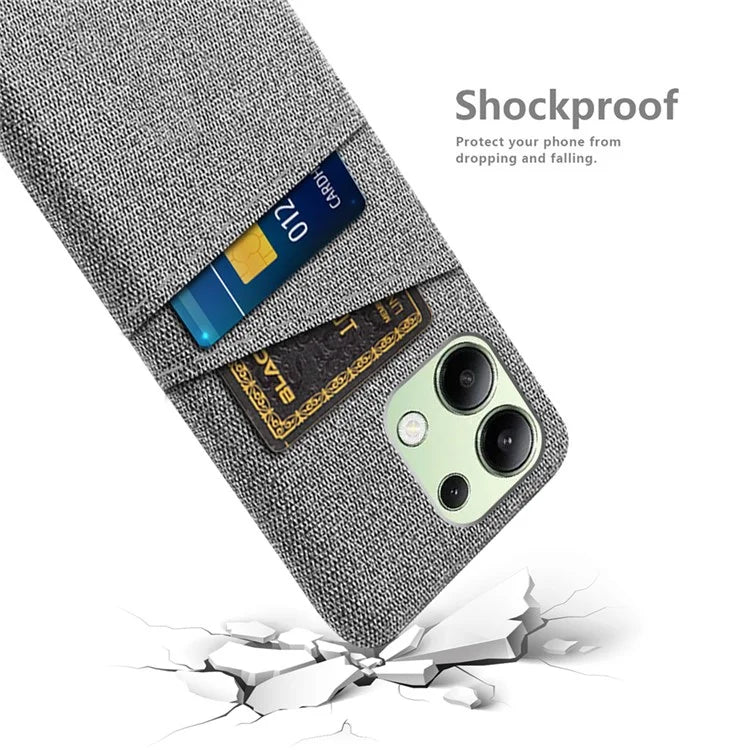 For Xiaomi Redmi Note 13 4G Phone Case Hard Protective Cover with Dual Card Holder