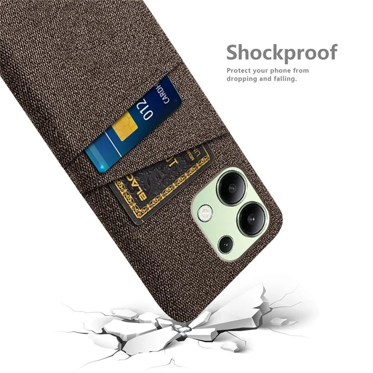 For Xiaomi Redmi Note 13 4G Phone Case Hard Protective Cover with Dual Card Holder