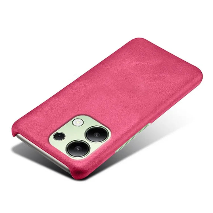For Xiaomi Redmi Note 13 4G Phone Case Calf Textured Cushion Protective Cover