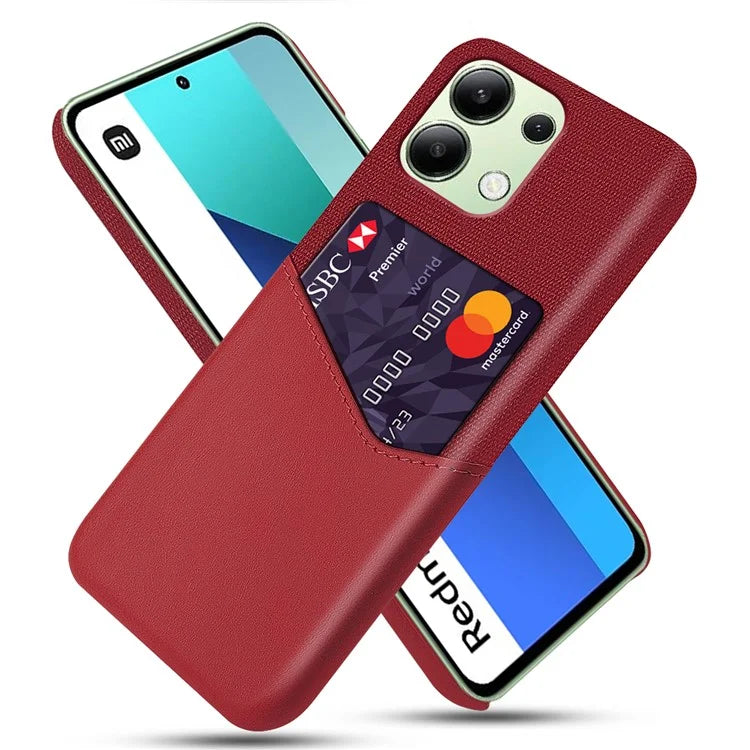For Xiaomi Redmi Note 13 4G Phone Case PU Leather+PC Cover with Card Holder Slot