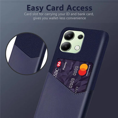 For Xiaomi Redmi Note 13 4G Phone Case PU Leather+PC Cover with Card Holder Slot