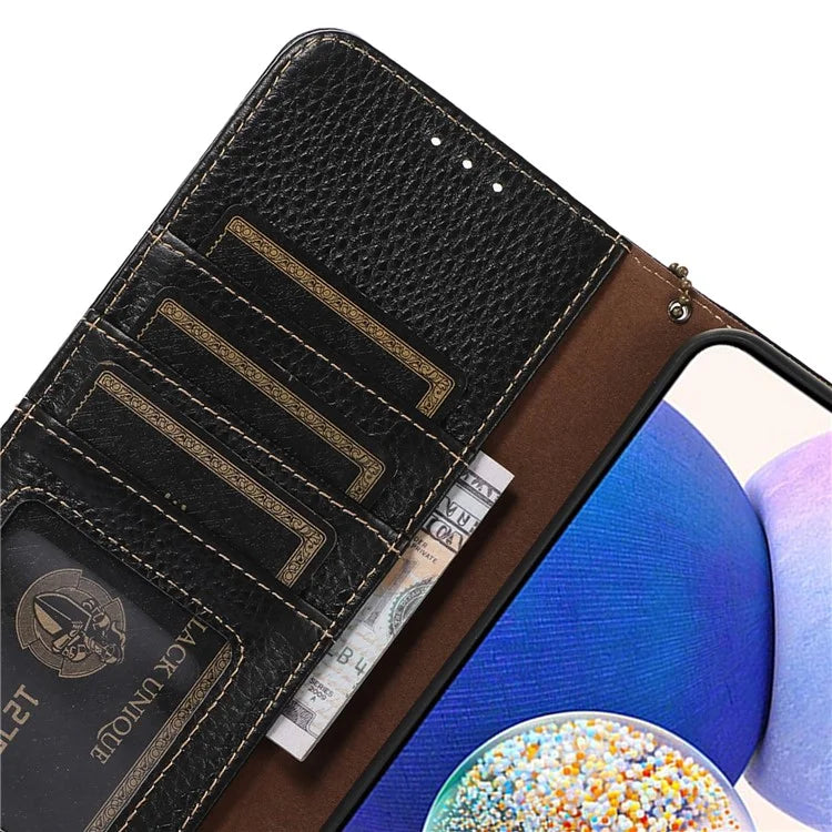 For Xiaomi Redmi Note 13 Pro 5G / Poco X6 5G Phone Case Genuine Cow Leather Cover Card Holder
