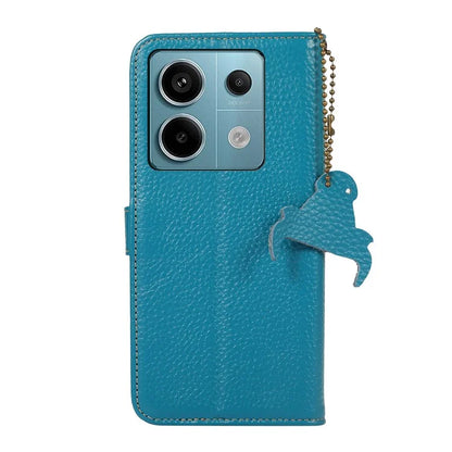 For Xiaomi Redmi Note 13 Pro 5G / Poco X6 5G Phone Case Genuine Cow Leather Cover Card Holder