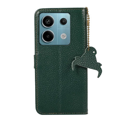 For Xiaomi Redmi Note 13 Pro 5G / Poco X6 5G Phone Case Genuine Cow Leather Cover Card Holder