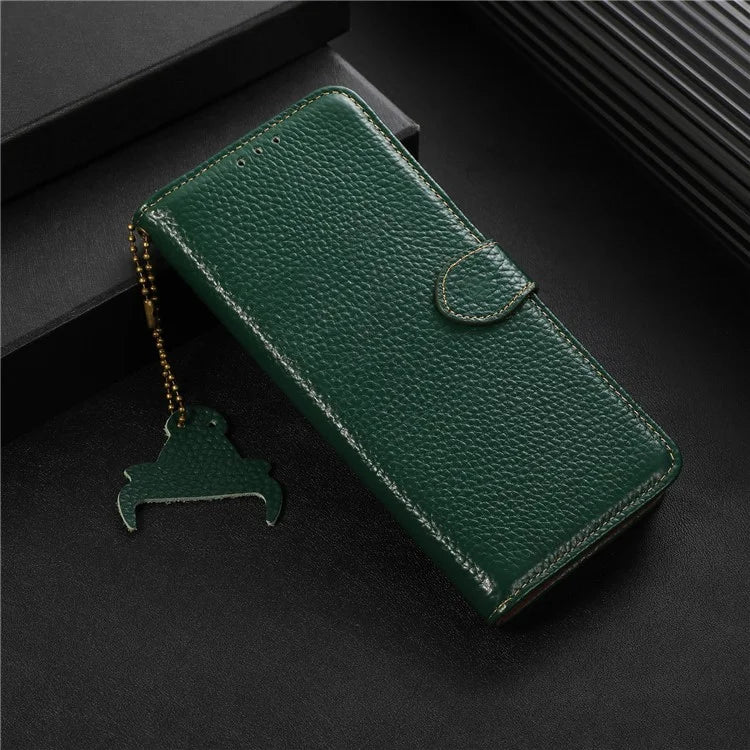 For Xiaomi Redmi Note 13 Pro 5G / Poco X6 5G Phone Case Genuine Cow Leather Cover Card Holder