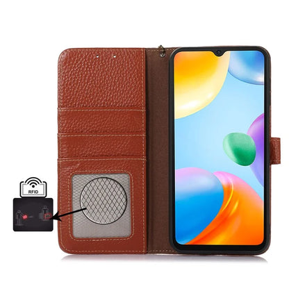 For Xiaomi Redmi Note 13 Pro 5G / Poco X6 5G Phone Case Genuine Cow Leather Cover Card Holder