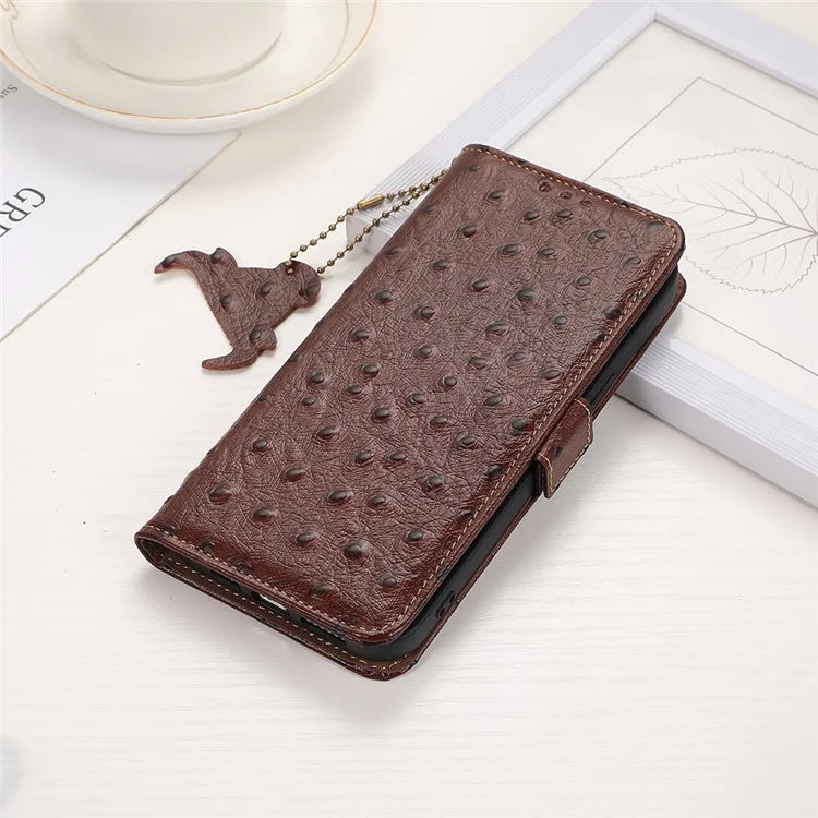 For Xiaomi Redmi Note 13 Pro 5G / Poco X6 5G Case Genuine Cow Leather RFID Blocking Phone Cover