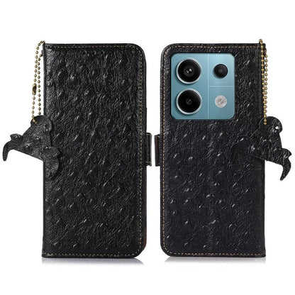 For Xiaomi Redmi Note 13 Pro 5G / Poco X6 5G Case Genuine Cow Leather RFID Blocking Phone Cover