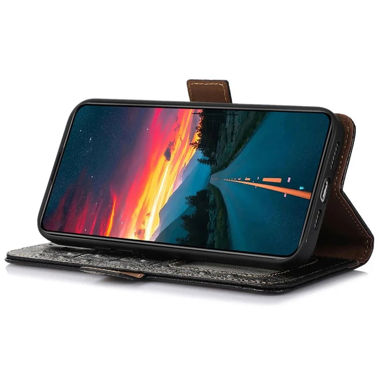 For Xiaomi Redmi Note 13 Pro 5G / Poco X6 5G Case Genuine Cow Leather RFID Blocking Phone Cover