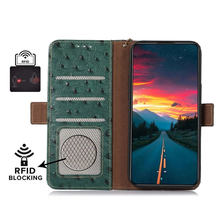 For Xiaomi Redmi Note 13 Pro 5G / Poco X6 5G Case Genuine Cow Leather RFID Blocking Phone Cover