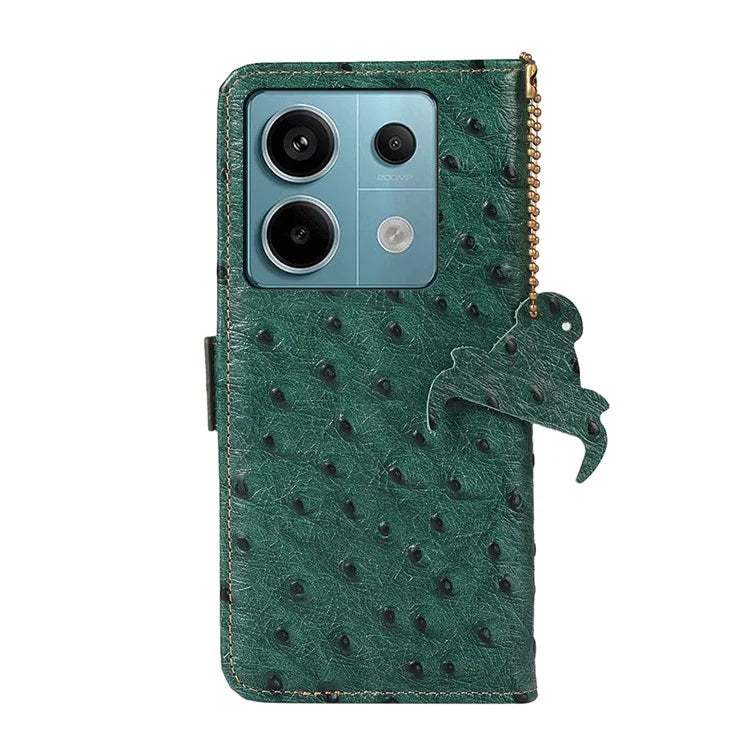 For Xiaomi Redmi Note 13 Pro 5G / Poco X6 5G Case Genuine Cow Leather RFID Blocking Phone Cover