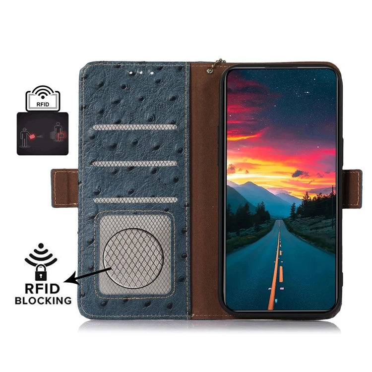 For Xiaomi Redmi Note 13 Pro 5G / Poco X6 5G Case Genuine Cow Leather RFID Blocking Phone Cover