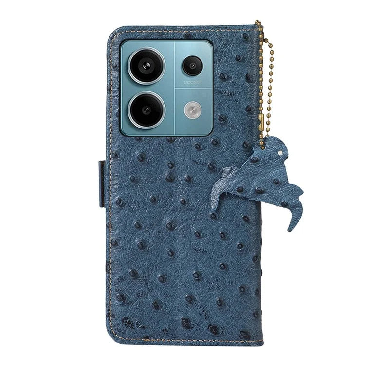For Xiaomi Redmi Note 13 Pro 5G / Poco X6 5G Case Genuine Cow Leather RFID Blocking Phone Cover