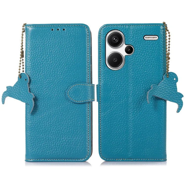 For Xiaomi Redmi Note 13 Pro+ 5G Phone Case Wallet Cover Litchi Texture RFID Blocking