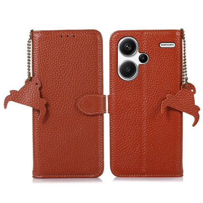 For Xiaomi Redmi Note 13 Pro+ 5G Phone Case Wallet Cover Litchi Texture RFID Blocking