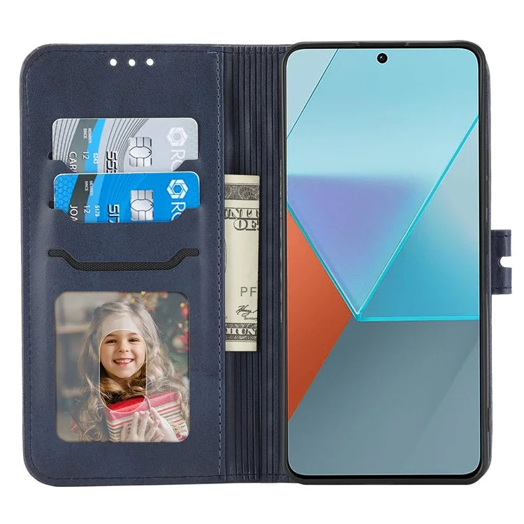 For Xiaomi Redmi Note 13 Pro 5G / Poco X6 5G Leather Case Happy Cat Pattern Folding Stand Phone Cover