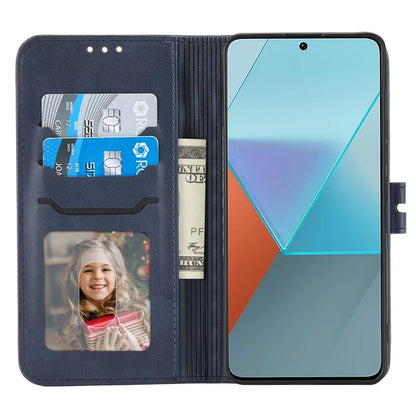 For Xiaomi Redmi Note 13 Pro 5G / Poco X6 5G Leather Case Happy Cat Pattern Folding Stand Phone Cover