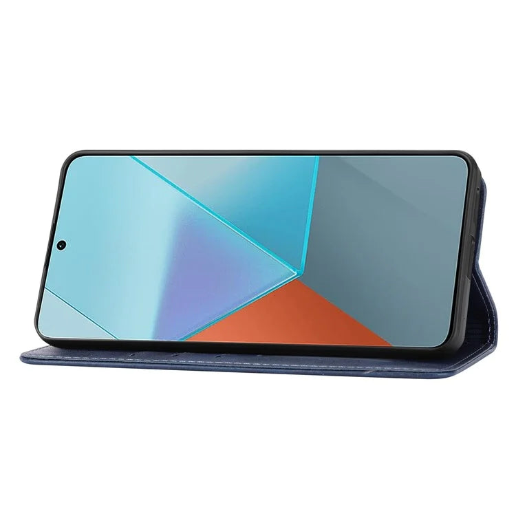 For Xiaomi Redmi Note 13 Pro 5G / Poco X6 5G Leather Case Happy Cat Pattern Folding Stand Phone Cover