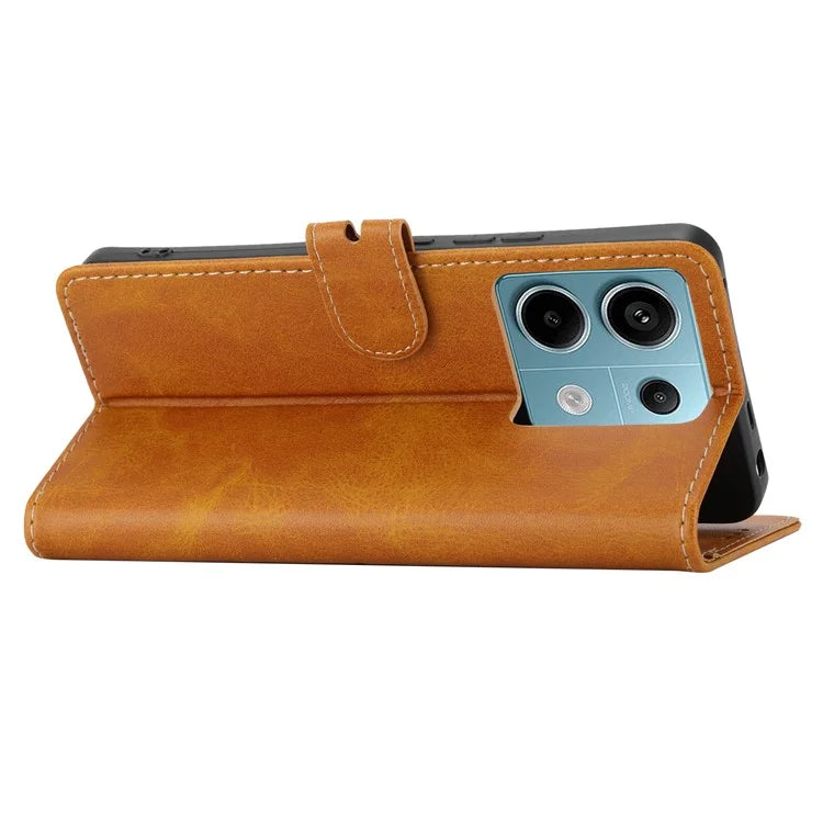 For Xiaomi Redmi Note 13 Pro 5G / Poco X6 5G Leather Case Happy Cat Pattern Folding Stand Phone Cover