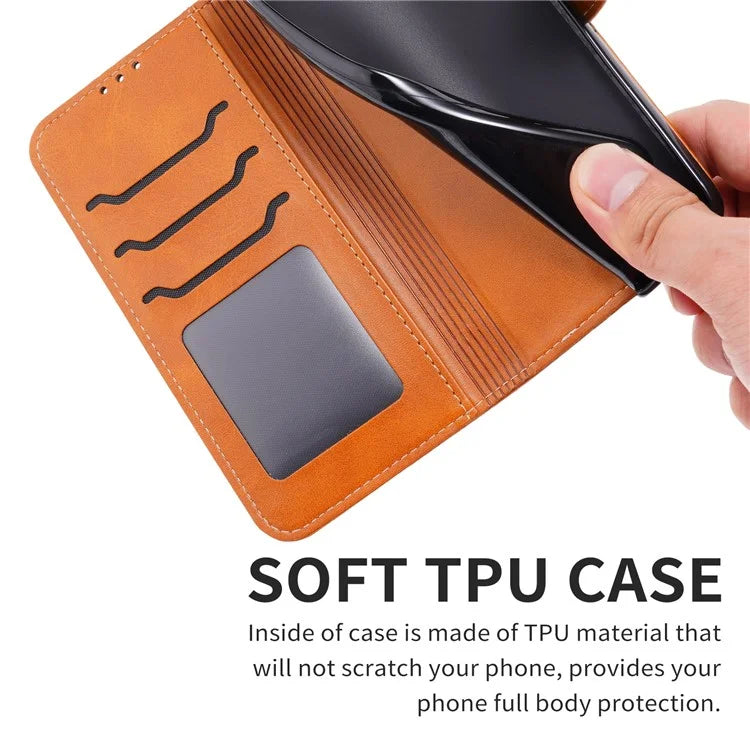 For Xiaomi Redmi Note 13 Pro 5G / Poco X6 5G Leather Case Happy Cat Pattern Folding Stand Phone Cover