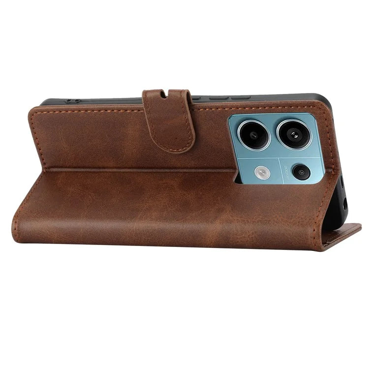 For Xiaomi Redmi Note 13 Pro 5G / Poco X6 5G Leather Case Happy Cat Pattern Folding Stand Phone Cover