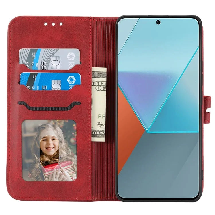 For Xiaomi Redmi Note 13 Pro 5G / Poco X6 5G Leather Case Happy Cat Pattern Folding Stand Phone Cover