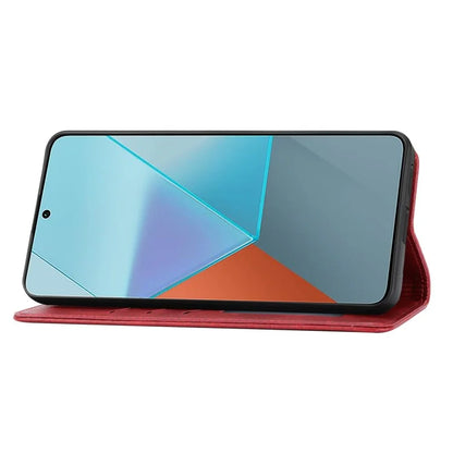 For Xiaomi Redmi Note 13 Pro 5G / Poco X6 5G Leather Case Happy Cat Pattern Folding Stand Phone Cover