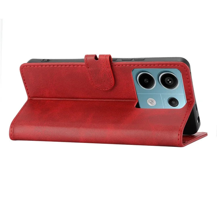 For Xiaomi Redmi Note 13 Pro 5G / Poco X6 5G Leather Case Happy Cat Pattern Folding Stand Phone Cover
