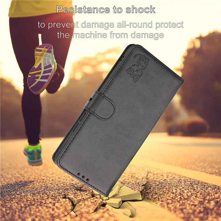 For Xiaomi Redmi Note 13 Pro+ 5G Wallet Case Happy Cat Pattern Shockproof Flip Phone Cover