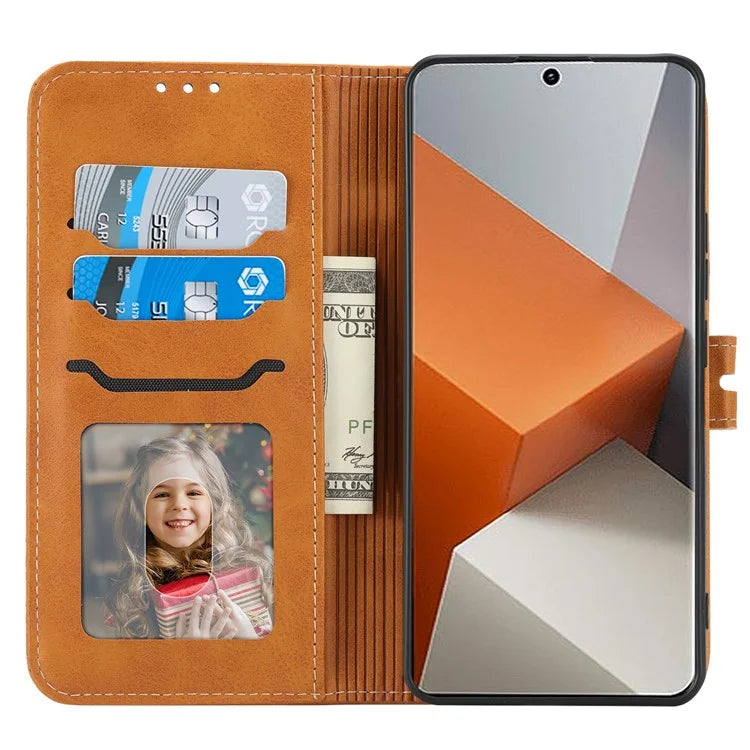 For Xiaomi Redmi Note 13 Pro+ 5G Wallet Case Happy Cat Pattern Shockproof Flip Phone Cover