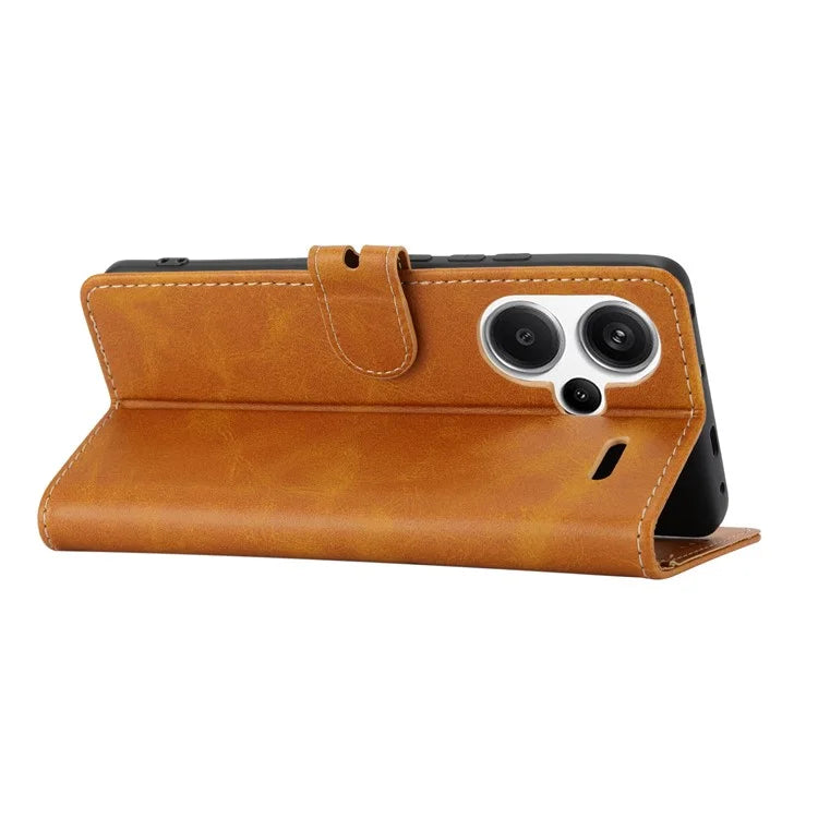 For Xiaomi Redmi Note 13 Pro+ 5G Wallet Case Happy Cat Pattern Shockproof Flip Phone Cover