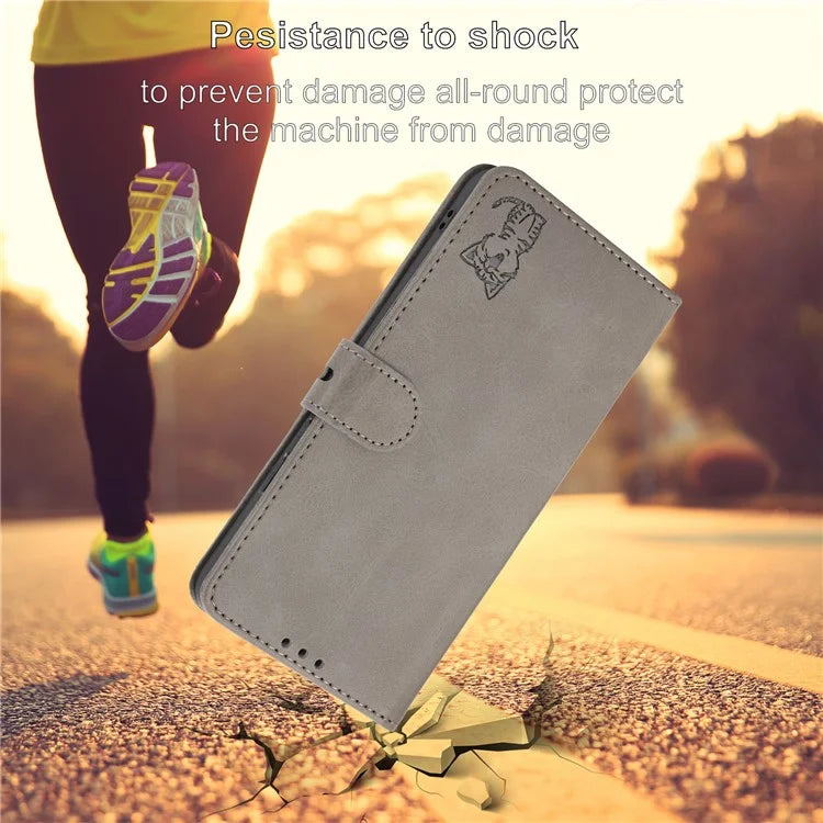 For Xiaomi Redmi Note 13 Pro+ 5G Wallet Case Happy Cat Pattern Shockproof Flip Phone Cover