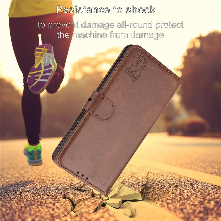 For Xiaomi Redmi Note 13 Pro+ 5G Wallet Case Happy Cat Pattern Shockproof Flip Phone Cover