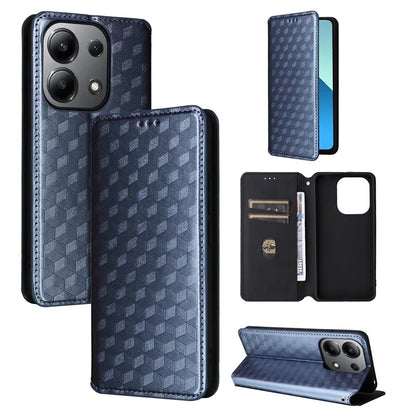 For Xiaomi Redmi Note 13 4G Wallet Case Stand Full Protection Leather Rhombus Phone Cover