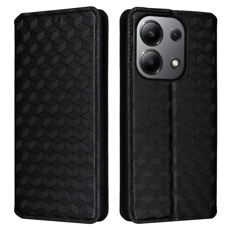 For Xiaomi Redmi Note 13 4G Wallet Case Stand Full Protection Leather Rhombus Phone Cover