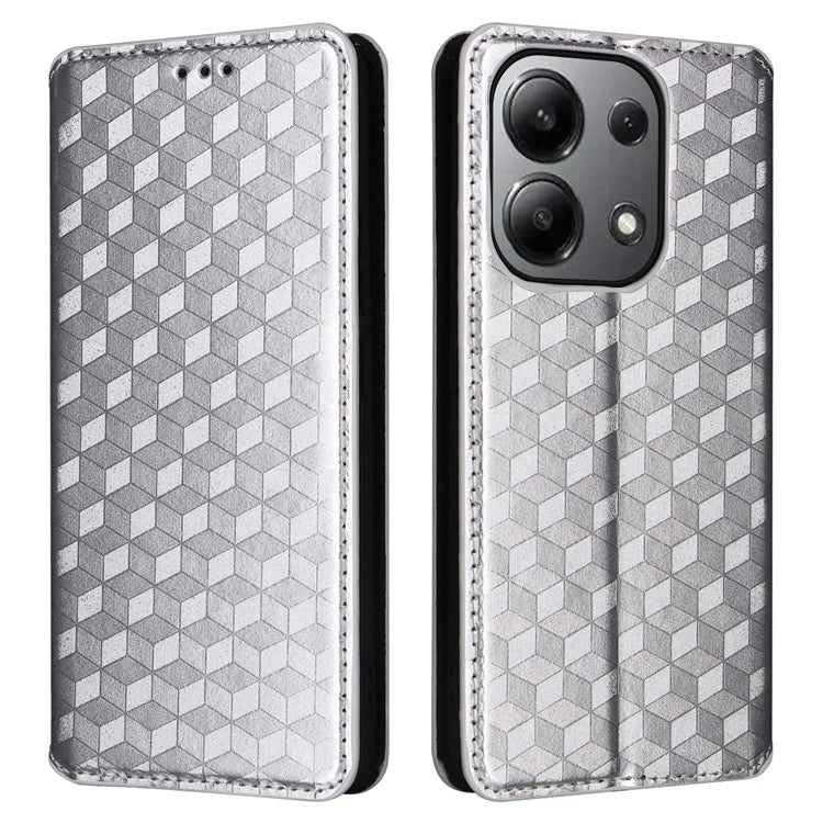 For Xiaomi Redmi Note 13 4G Wallet Case Stand Full Protection Leather Rhombus Phone Cover