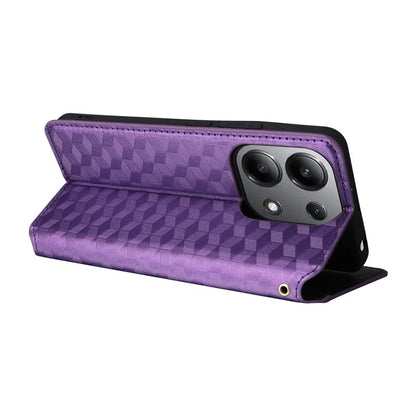 For Xiaomi Redmi Note 13 4G Wallet Case Stand Full Protection Leather Rhombus Phone Cover