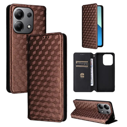 For Xiaomi Redmi Note 13 4G Wallet Case Stand Full Protection Leather Rhombus Phone Cover
