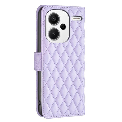 BINFEN COLOR BF Style-14 For Xiaomi Redmi Note 13 Pro+ 5G Case Leather Rhombus Phone Cover
