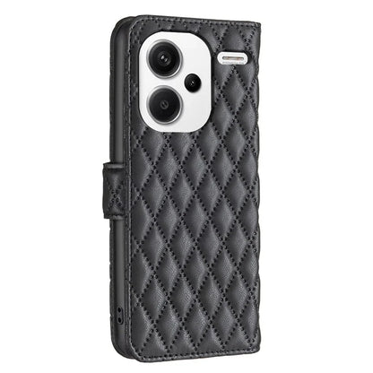 BINFEN COLOR BF Style-14 For Xiaomi Redmi Note 13 Pro+ 5G Case Leather Rhombus Phone Cover