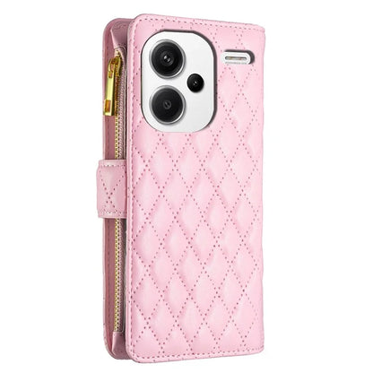 BINFEN COLOR BF Style-15 For Xiaomi Redmi Note 13 Pro+ 5G Case Zipper Magnetic Folio Phone Cover
