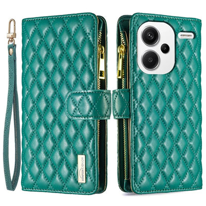 BINFEN COLOR BF Style-15 For Xiaomi Redmi Note 13 Pro+ 5G Case Zipper Magnetic Folio Phone Cover